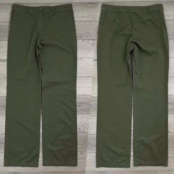 Lacoste Pants - Lacoste Womens Size 8 Green Cotton Straight Leg Chino NEW Pants